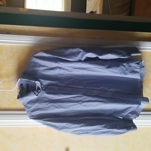 Dress shirt royal blue checks 100%cotton